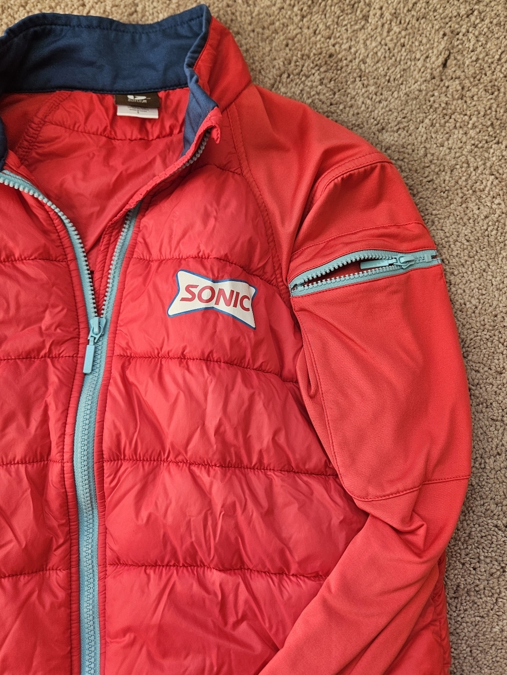 Sonic Restaurant Crew Jacket Red Logo Lightweight Womens Small Collect Fast Food